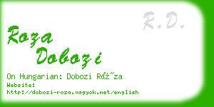 roza dobozi business card